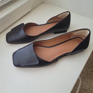 Sarto d'Orsay style black flat, size 7.5